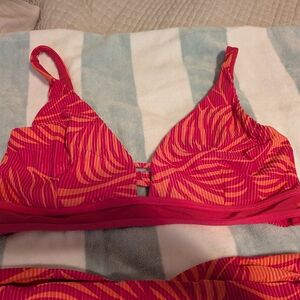 Tropical Pink and Orange Bikini